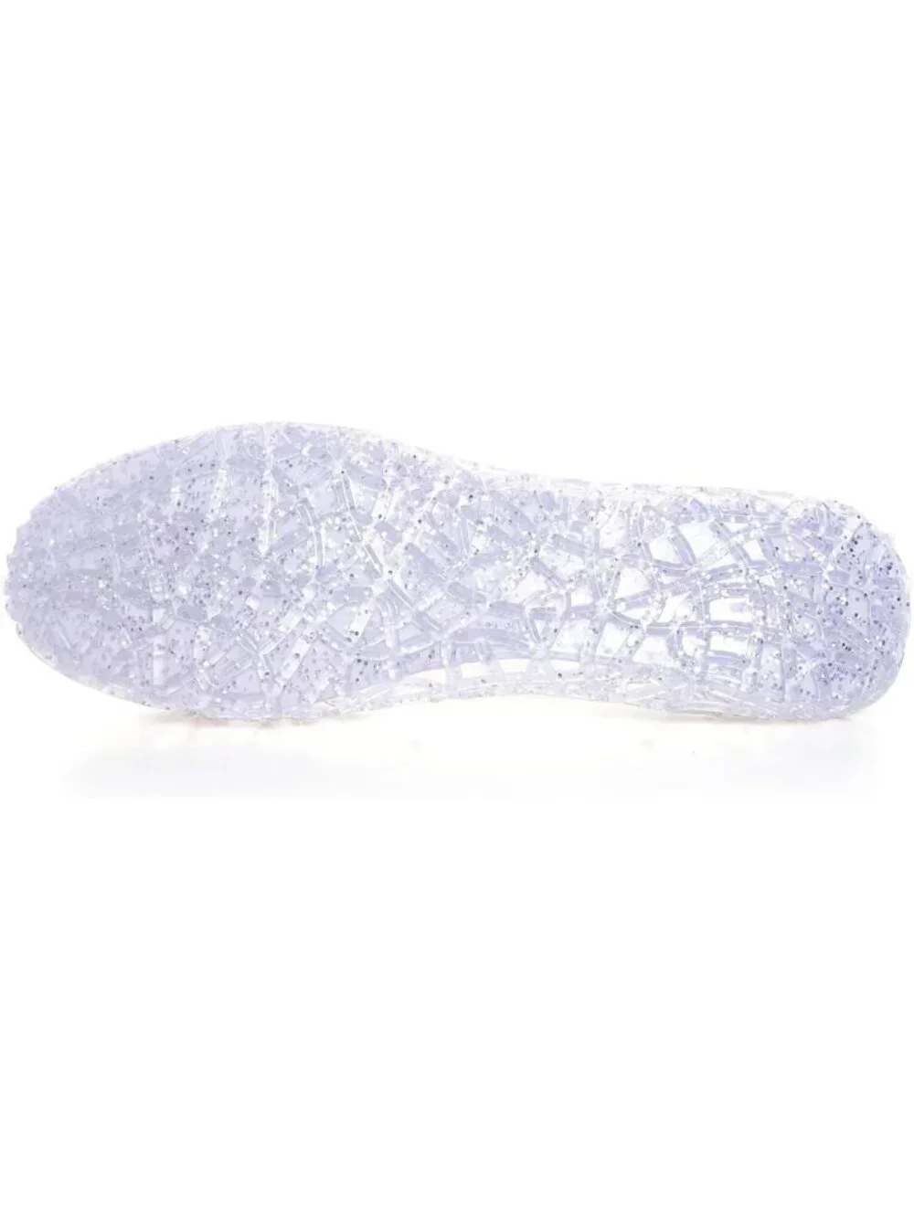 Chic Women’s Beach Jelly Flats - Slip-On Crystal Hollow Summer Shoes
